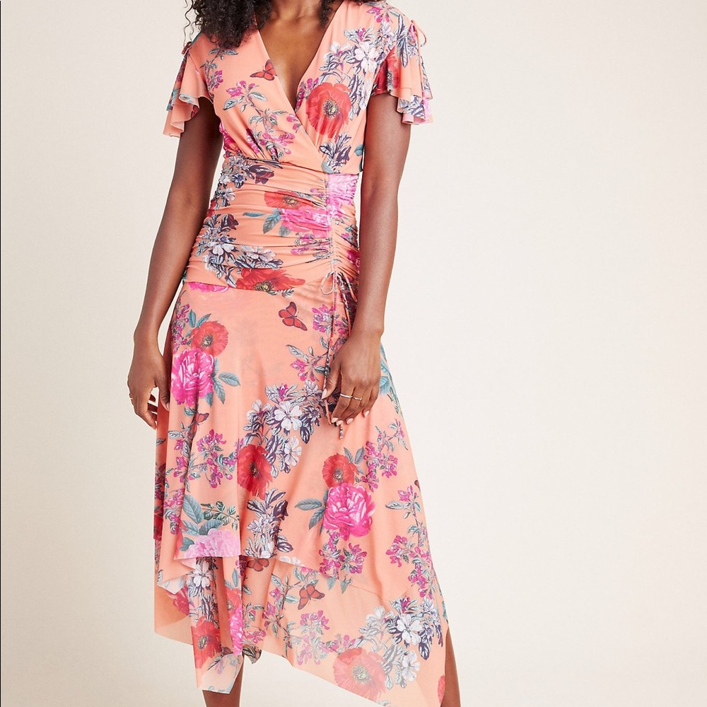 Anthropologie Simone Floral Midi Dress